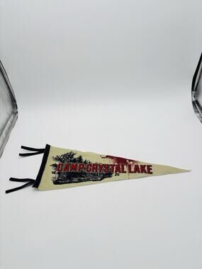 Friday The 13th Jason Voorhees Camp Crystal Lake Banner Flag Felt PENNANT VG